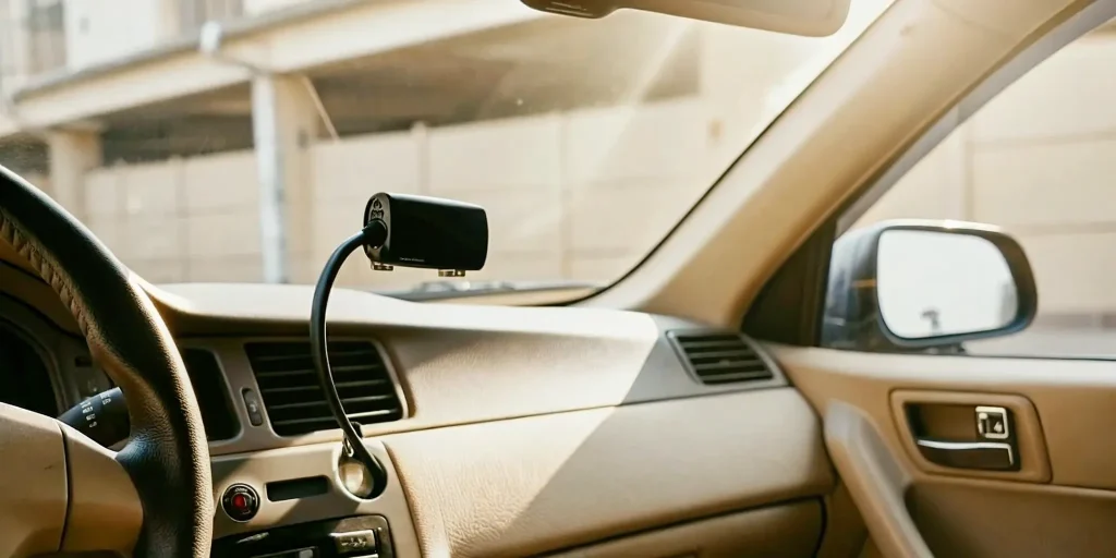Ignition interlock device and compliance camera inside a car