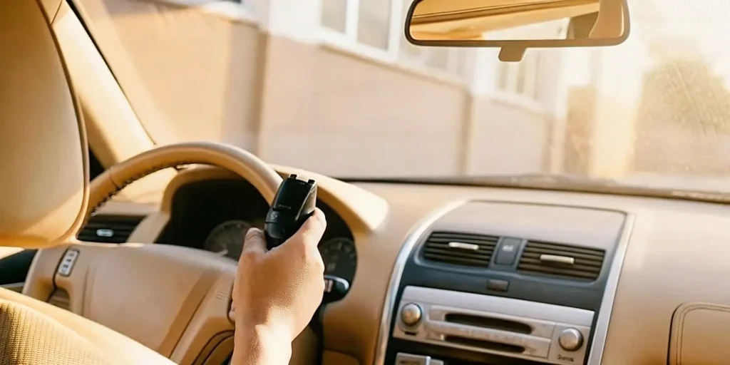 Driver safely completing an ignition interlock rolling retest