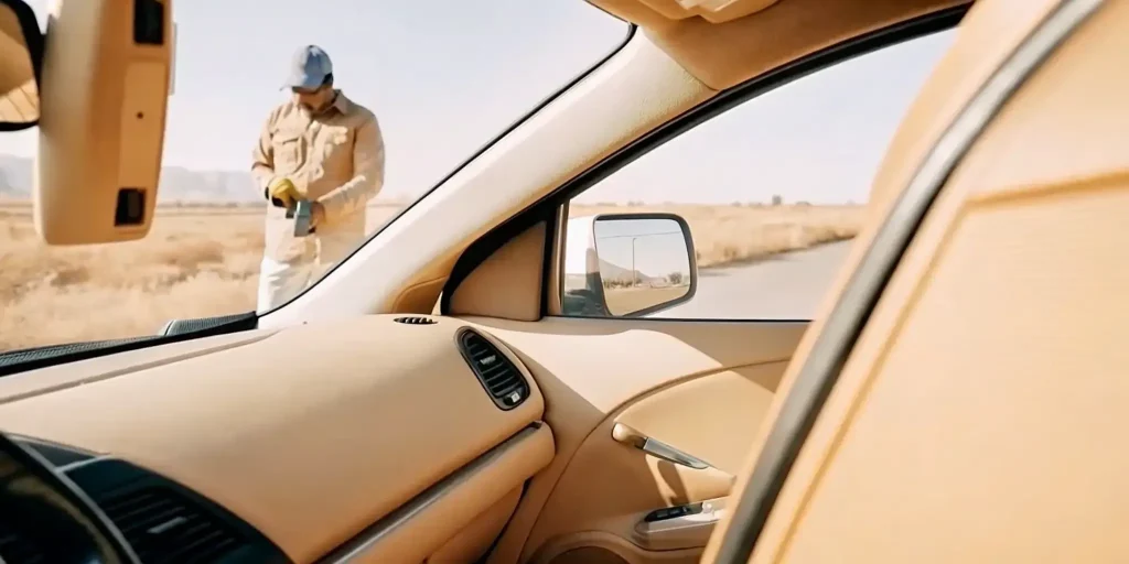 Technician inspecting a vehicle to prevent ignition interlock tampering in Arizona