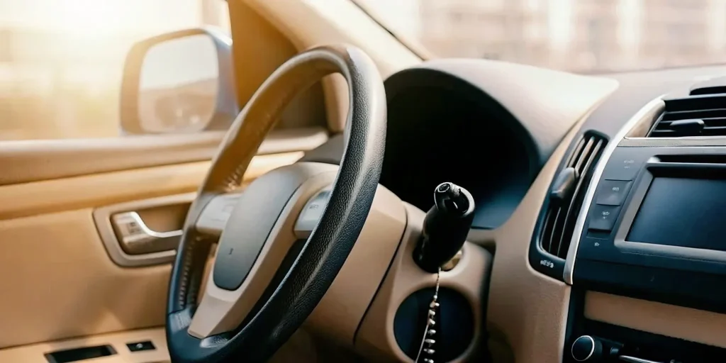 Professional ignition interlock device installed on a modern car dashboard in Arizona