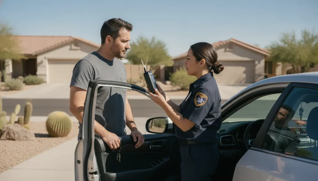 Arizona driver and technician coordinating an ignition interlock provider change